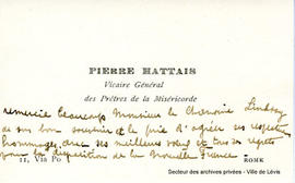 Carte de visite Pierre Hattais